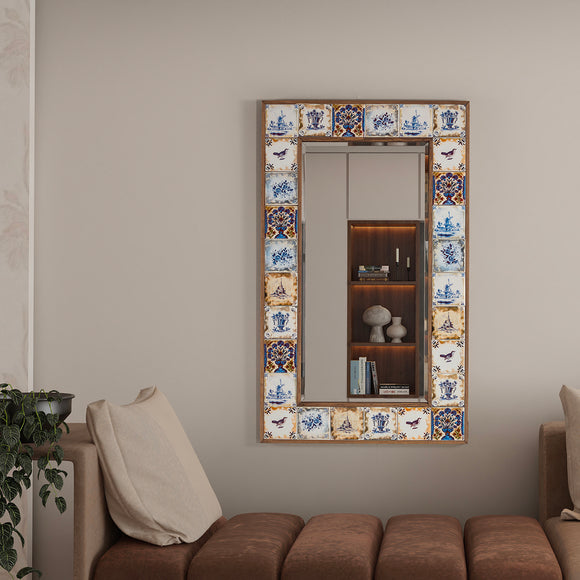 April Handcrafted Mediterranean Style Decorative Wall Mirror