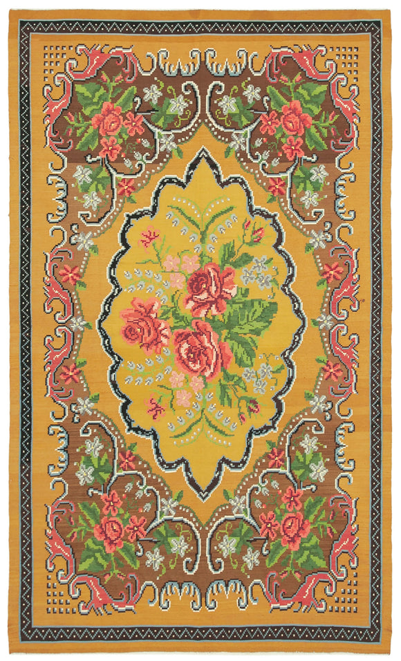 6' 3'' x 10' 4'' Bessarabian Rose Kilim Rug
