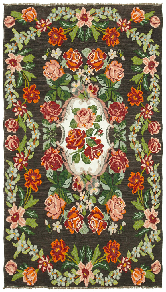 6' 3'' x 10' 10'' Antique Roses Kilim Rug