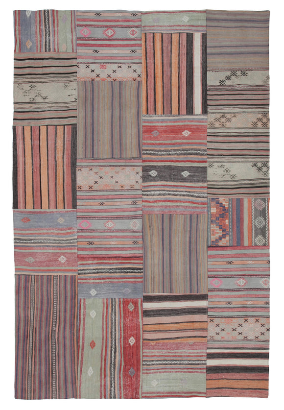 7x10 Kilim Patchwork Rug - 30473