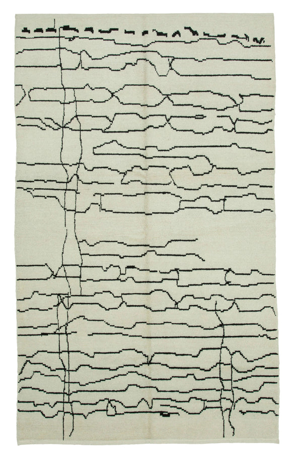 6' 1'' x 9' 10'' Beige Moroccan Rug