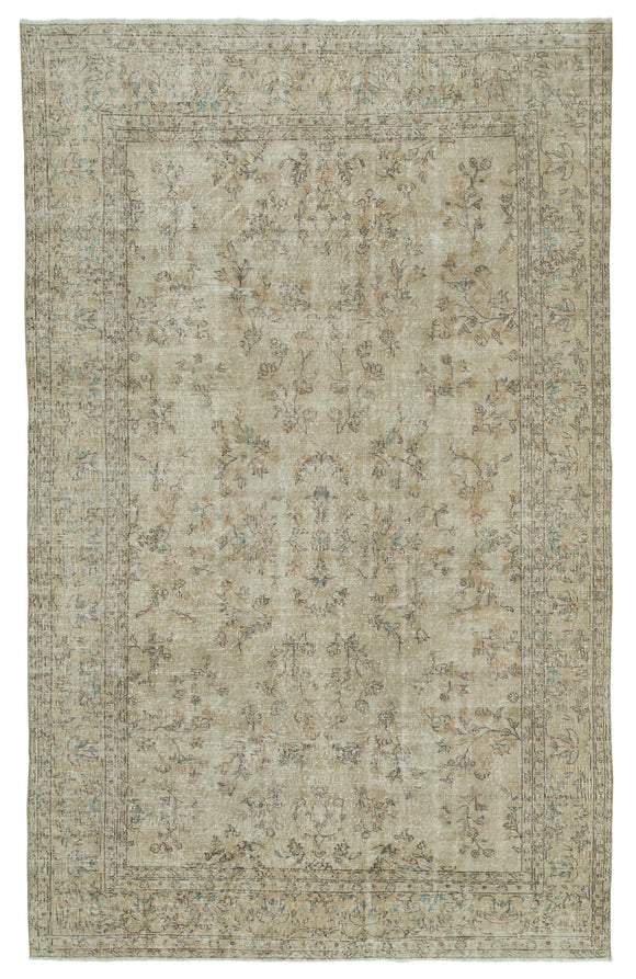 6' 7'' x 10' 4'' Hand-Knotted Vintage Turkish Rug