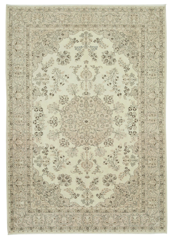 7' 1'' x 10' Hand-Knotted Turkish Vintage Rug