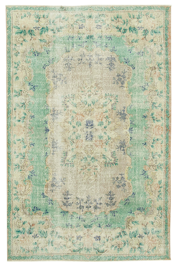 6' 8'' x 10' 2'' Unique Handmade Vintage Rug