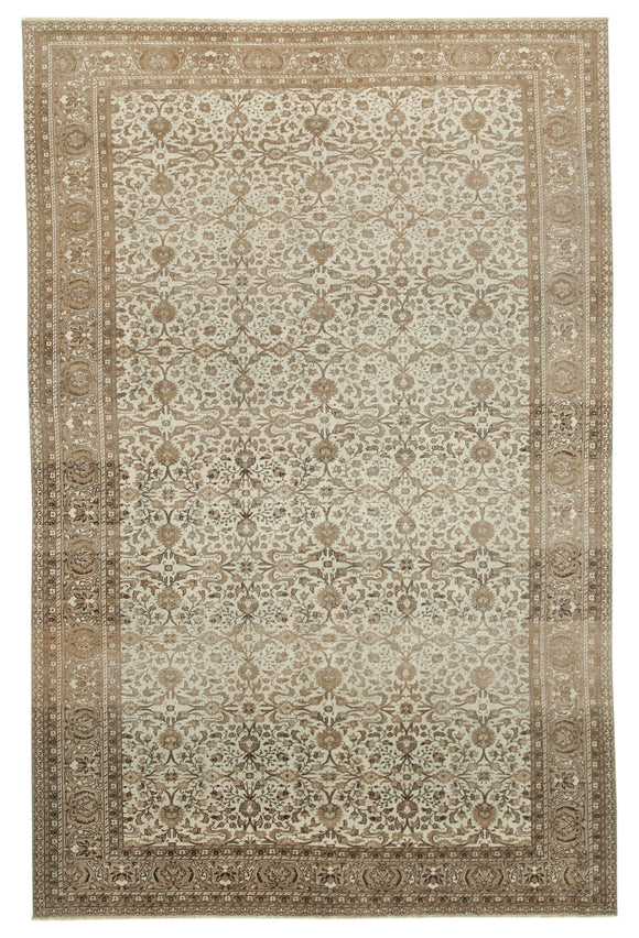 7' 3'' x 10' 11'' Beige Turkish Vintage Rug