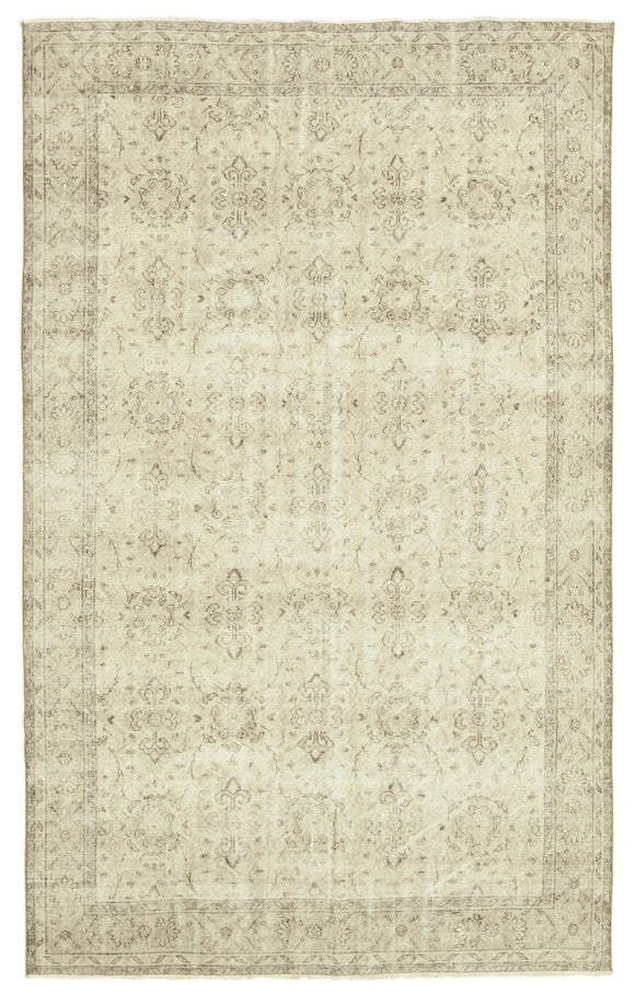 6' 8'' x 10' 7'' Beige Turkish Vintage Rug