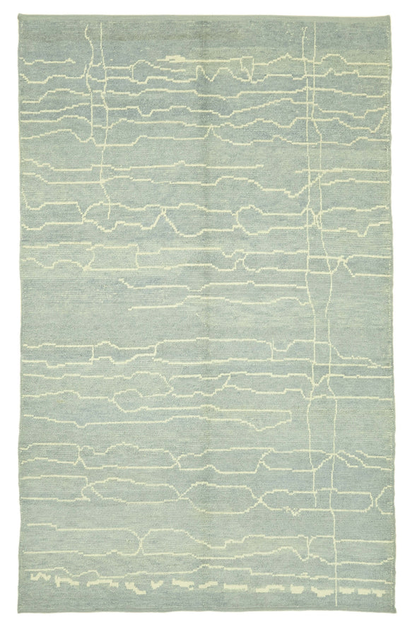 6' 5'' x 10' Blue Moroccan Rug