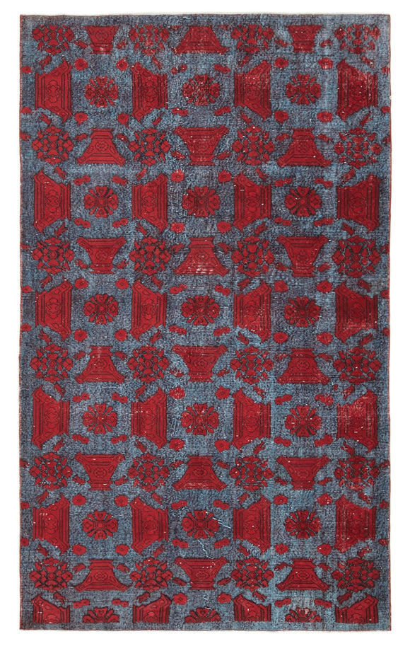 5' 8'' x 9' 9'' Turkish Hand Carved Rug