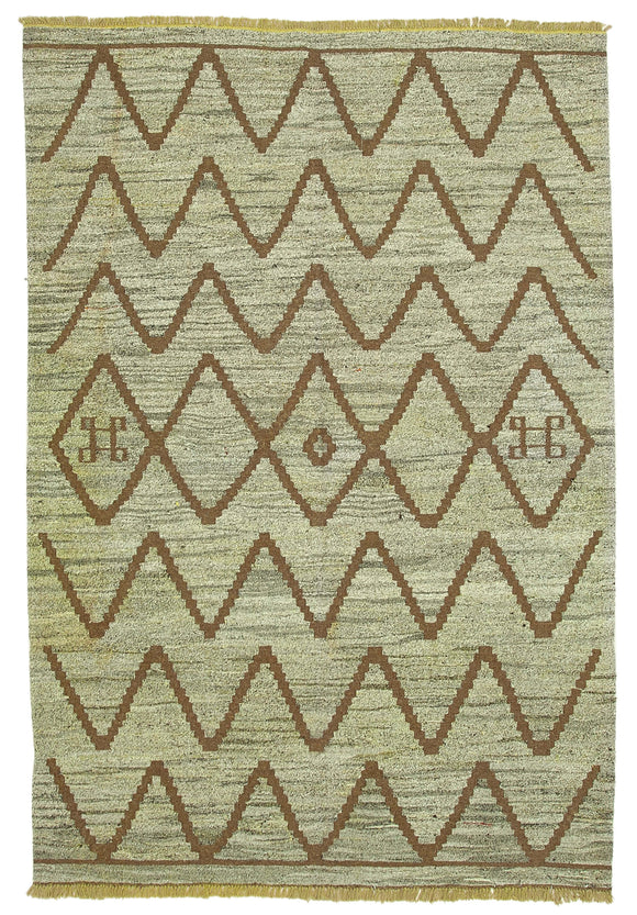 7' 2'' x 10' 4'' Handwoven Turkish Kilim Rug