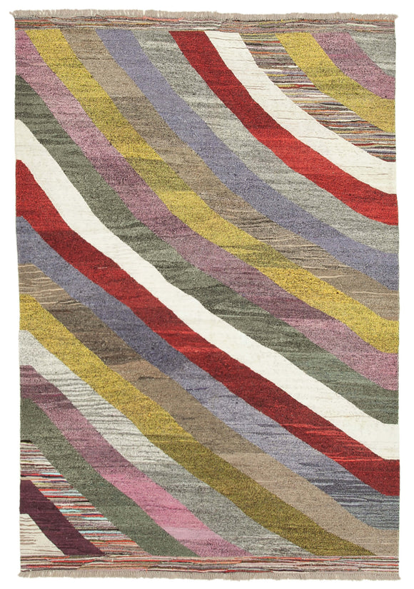6' 11'' x 10' 3'' Handwoven Turkish Kilim Rug