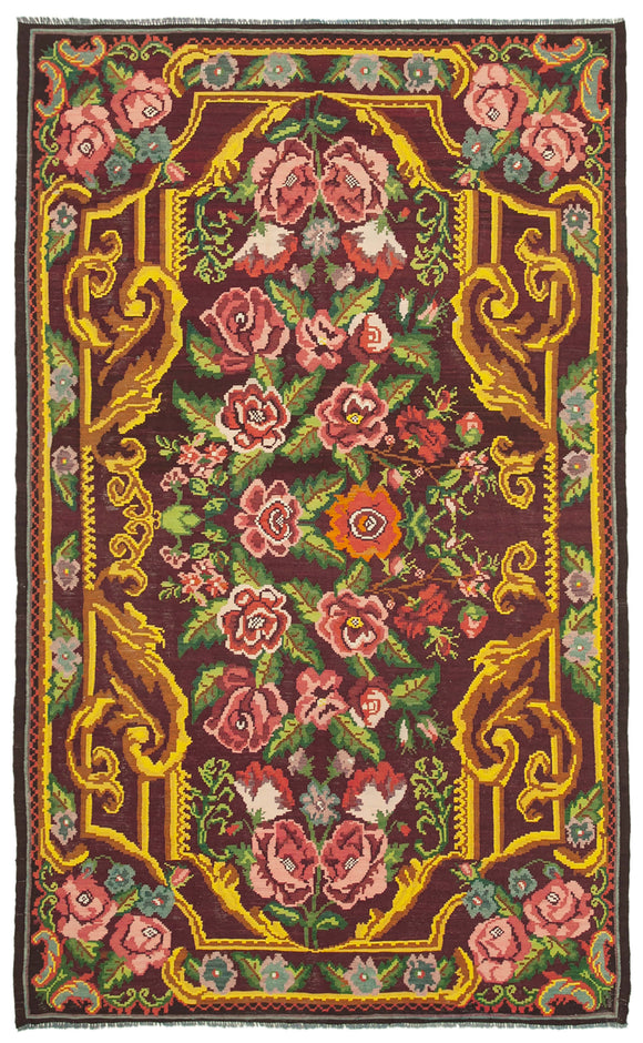 6' 8'' x 10' 6'' Vintage Moldovan Kilim