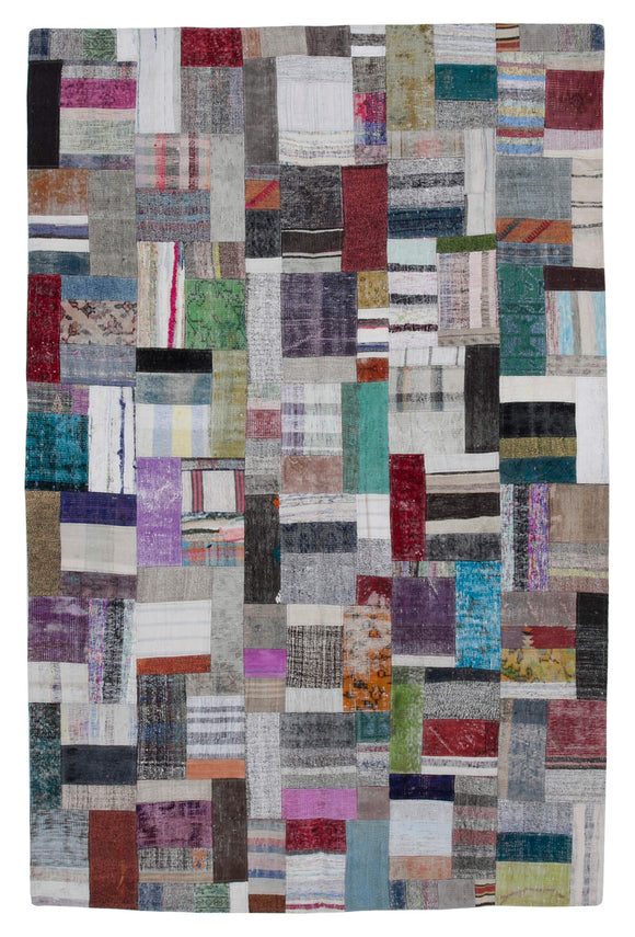 6' 7'' x 10' Vintage Turkish Patchwork Kilim Rug