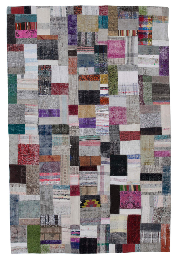 6' 7'' x 10' Vintage Turkish Patchwork Kilim Rug