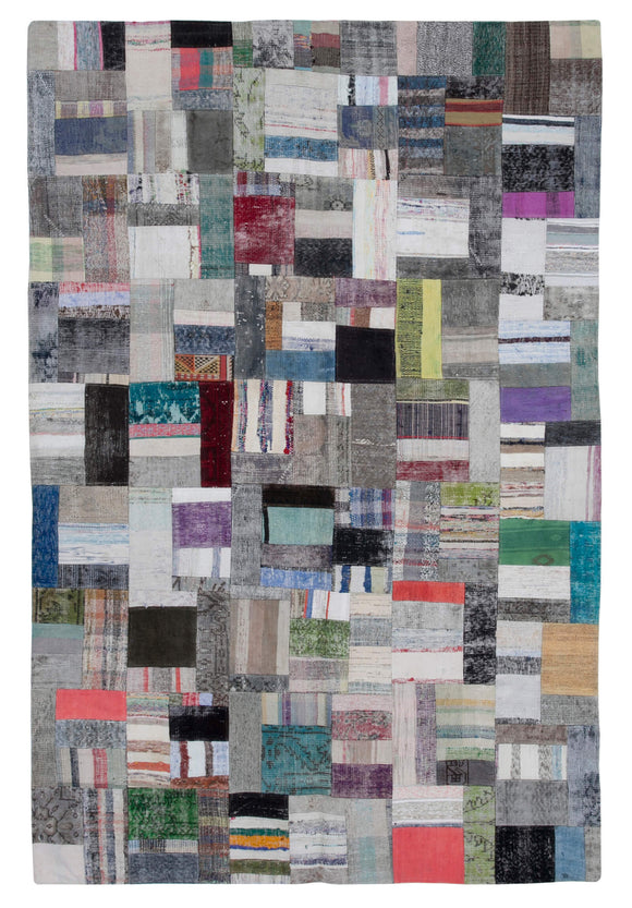 6' 7'' x 10' Vintage Turkish Patchwork Kilim Rug