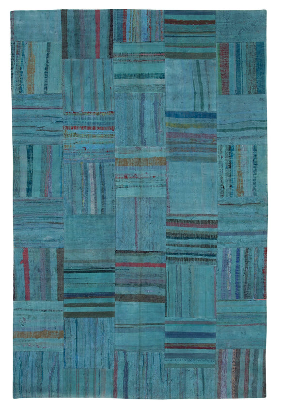 6' 8'' x 10' 1'' Vintage Turkish Patchwork Kilim Rug