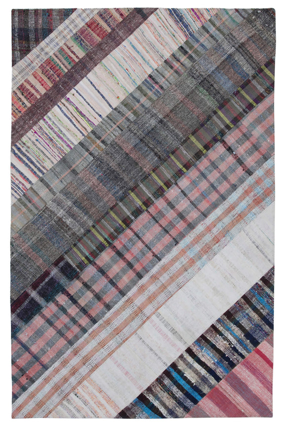 6' 5'' x 10' Vintage Turkish Patchwork Kilim Rug