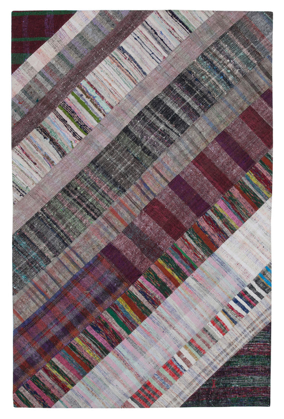6' 7'' x 10' Vintage Turkish Patchwork Kilim Rug