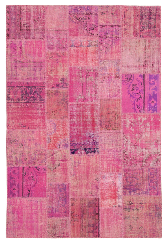 6' 8'' x 9' 11'' Hand-Knotted Turkish Patchwork Rug
