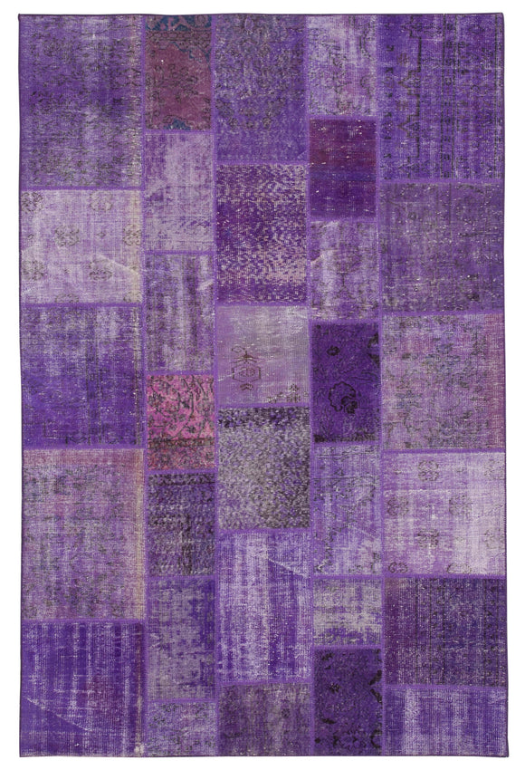 6' 4'' x 9' 11'' Hand-Knotted Turkish Patchwork Rug