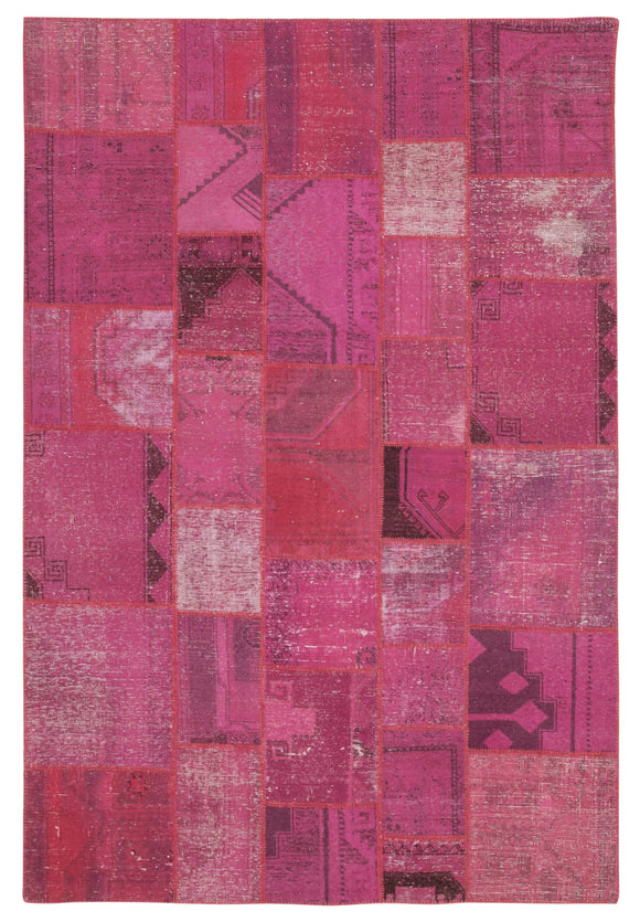 6' 8'' x 9' 11'' Hand-Knotted Turkish Patchwork Rug