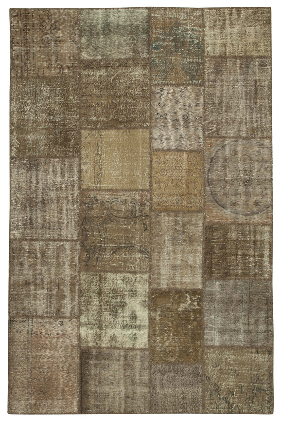 6' 5'' x 10' 0'' Hand-Knotted Turkish Patchwork Rug
