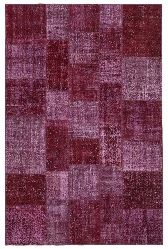 6' 6'' x 9' 10'' Hand-Knotted Turkish Patchwork Rug