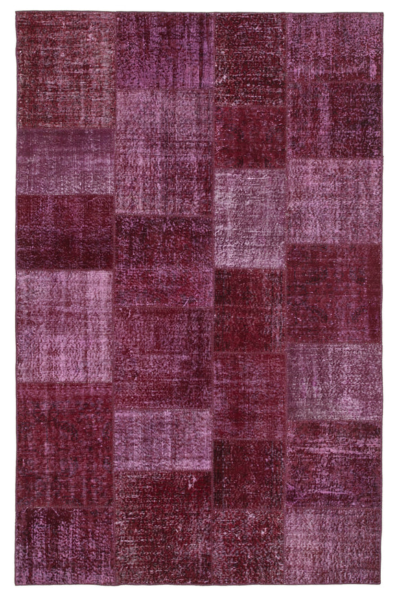 6' 4'' x 9' 10'' Hand-Knotted Turkish Patchwork Rug