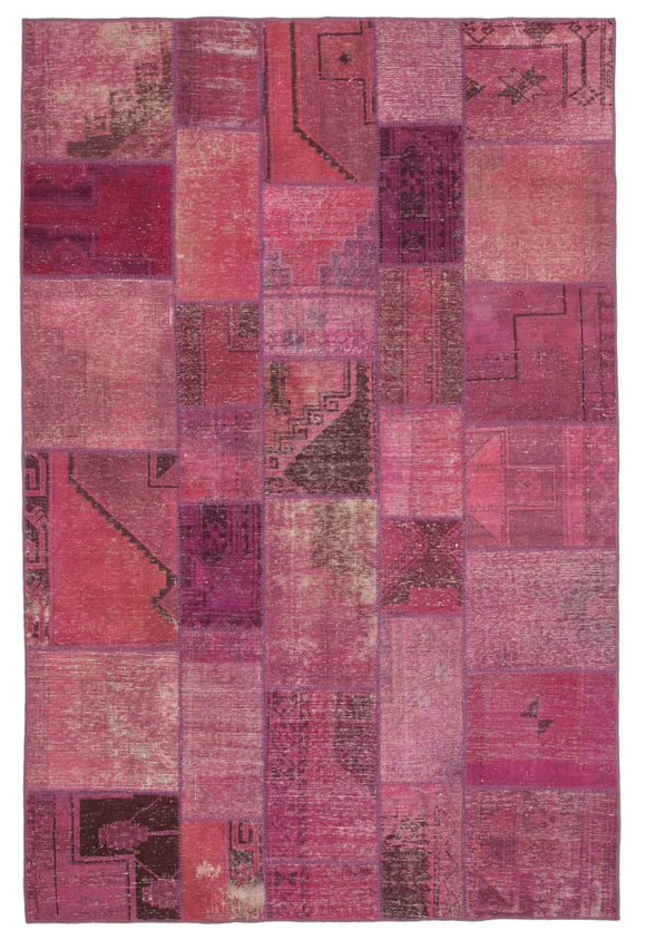 6' 5'' x 9' 10'' Hand-Knotted Turkish Patchwork Rug