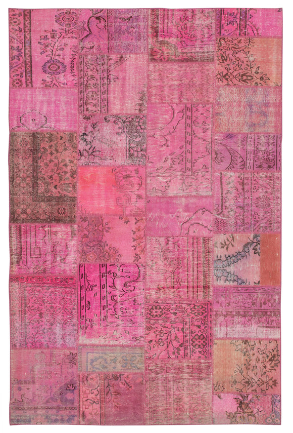6' 10'' x 10' 4'' Hand-Knotted Turkish Patchwork Rug