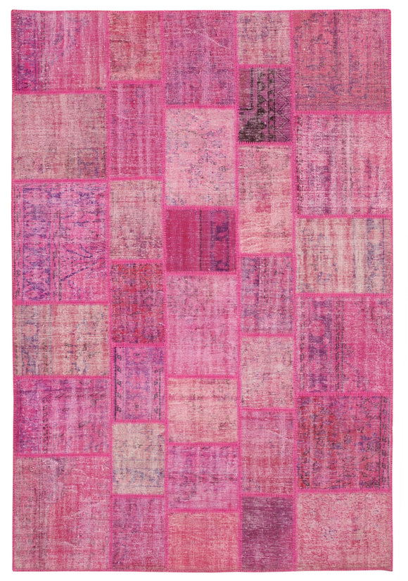 6' 9'' x 10' 0'' Hand-Knotted Turkish Patchwork Rug