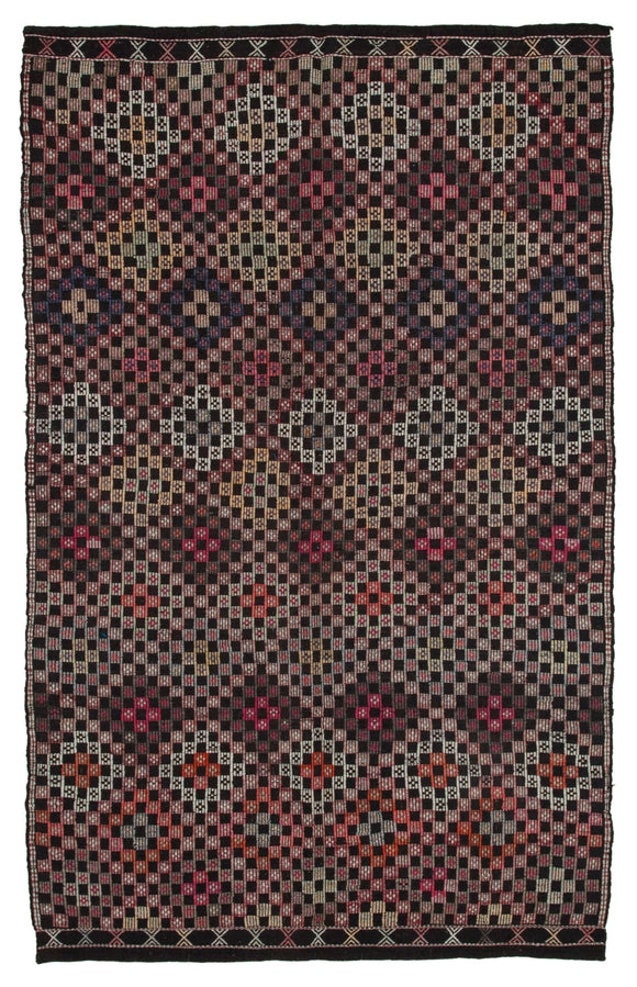 6' 8'' x 10' 3'' Turkish Vintage Kilim Rug