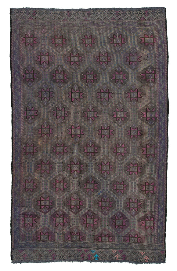 6' 3'' x 10' 1'' Turkish Vintage Kilim Rug