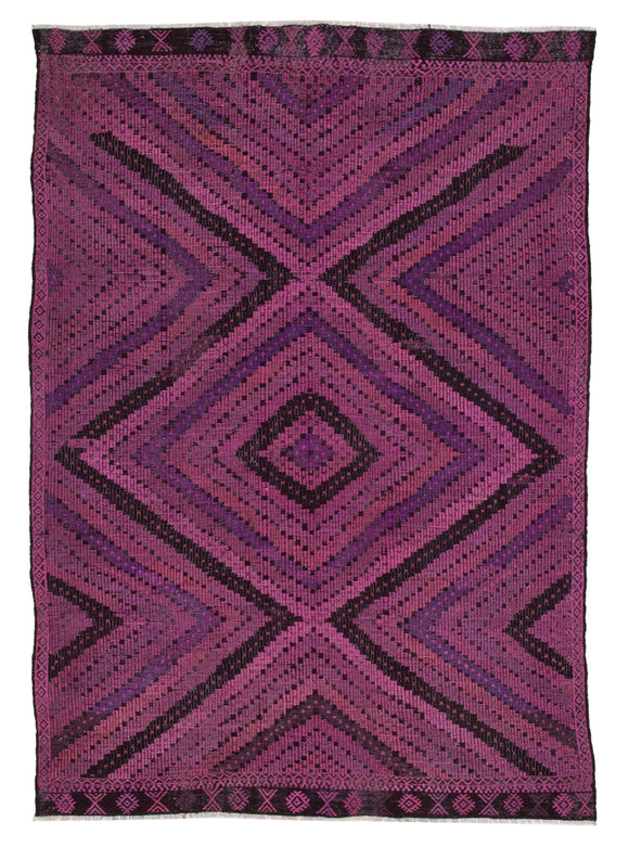 6' 8'' x 9' 5'' Turkish Vintage Kilim Rug