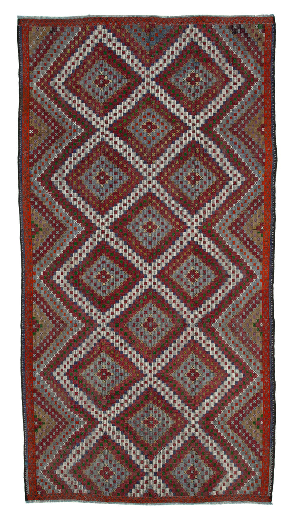 6' x 11' 4'' Turkish Vintage Kilim Rug