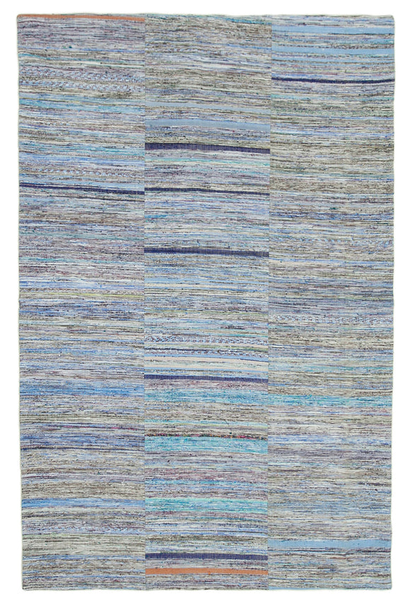6' 6'' x 9' 10'' Vintage Turkish Patchwork Kilim Rug