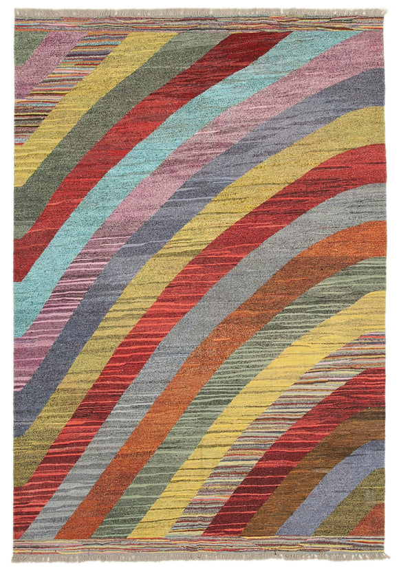 7' 3'' x 10' 6'' Handwoven Turkish Kilim Rug