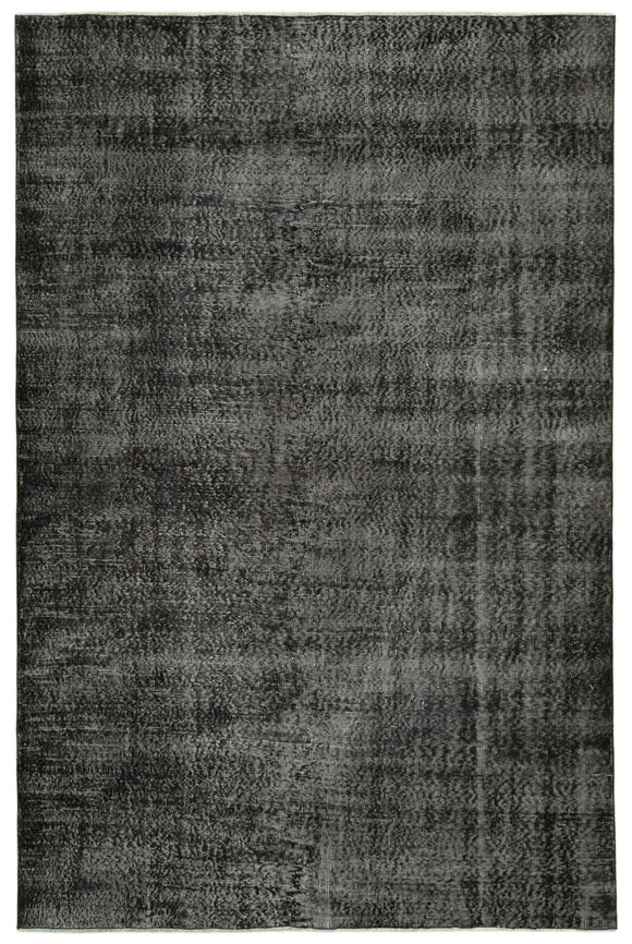 6' 4'' x 9' 8'' Handmade Vintage Overdyed Rug
