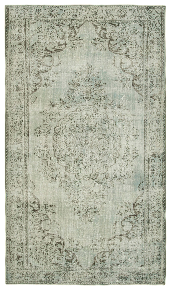 5' 7'' x 9' 7'' Handmade Vintage Overdyed Rug