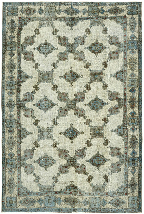 6' 8'' x 9' 9'' Turkish Hand Carved Rug