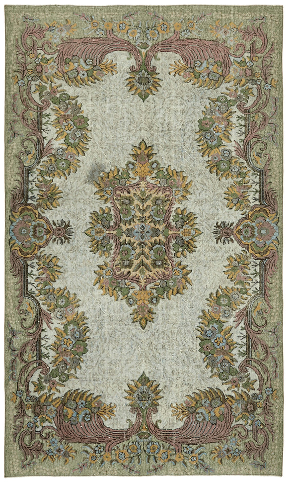 6' x 9' 11'' Turkish Hand Carved Rug