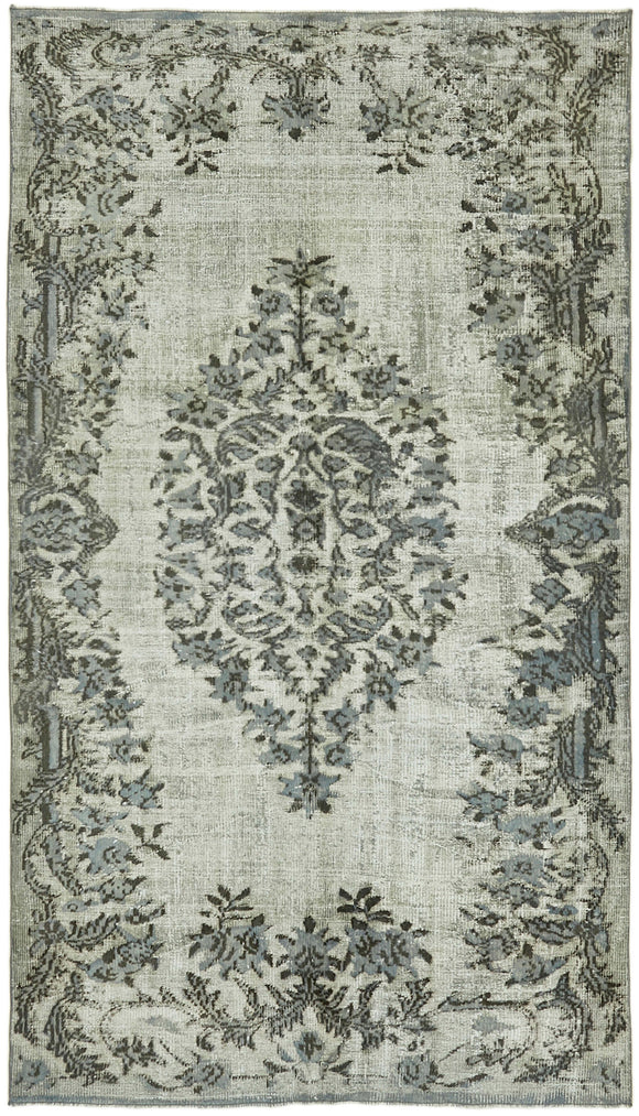 5' 7'' x 9' 8'' Turkish Hand Carved Rug