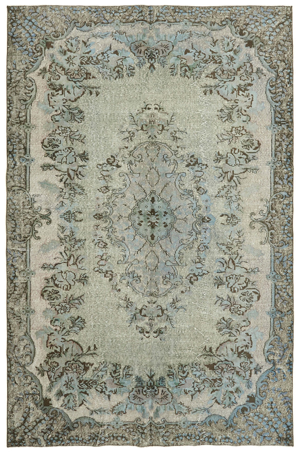6' 7'' x 9' 10'' Turkish Hand Carved Rug
