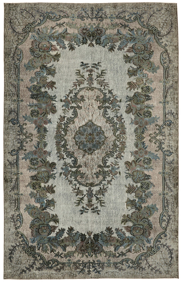 6' 3'' x 9' 9'' Turkish Hand Carved Rug