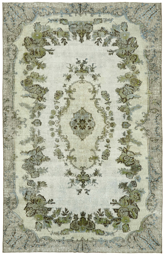 6' 9'' x 10' 5'' Turkish Hand Carved Rug