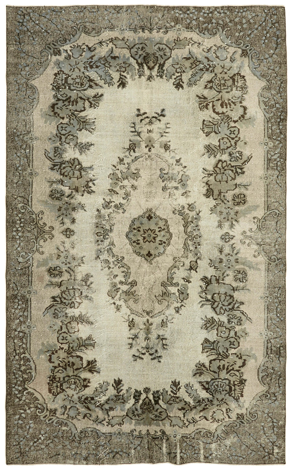 6' 1'' x 9' 7'' Turkish Hand Carved Rug