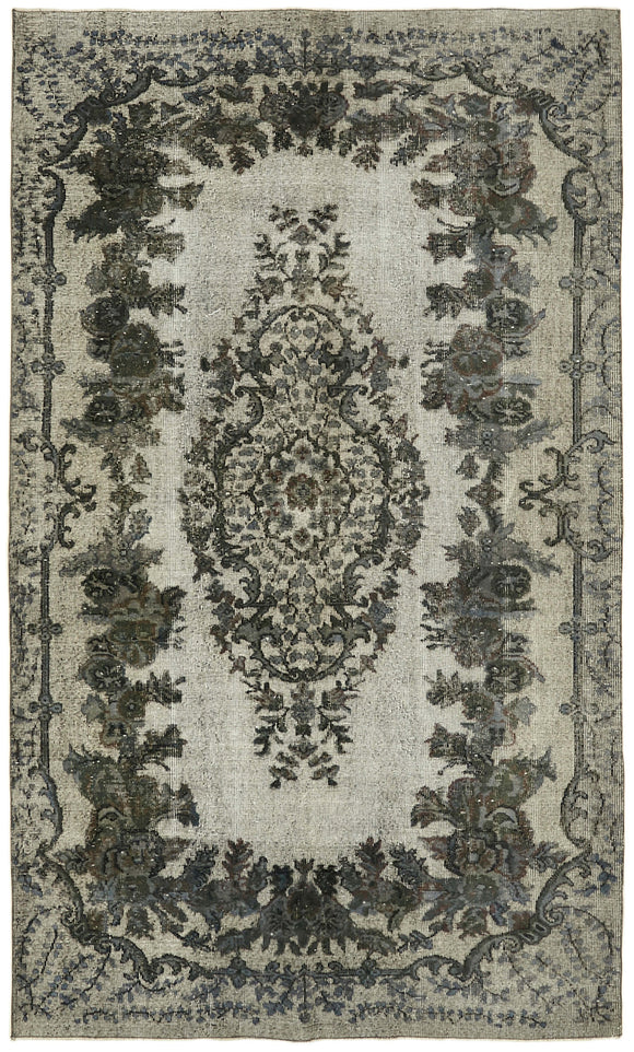 5' 11'' x 9' 7'' Turkish Hand Carved Rug