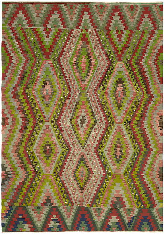 6' 8'' x 9' 5'' Turkish Handwoven Kilim Rug