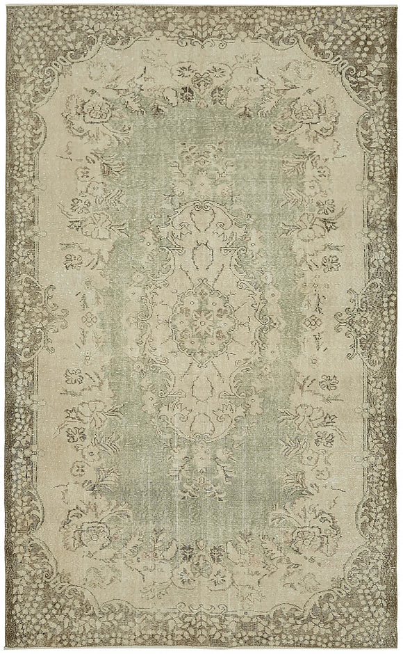 6' 1'' x 9' 10'' Hand-Knotted Turkish Vintage Rug