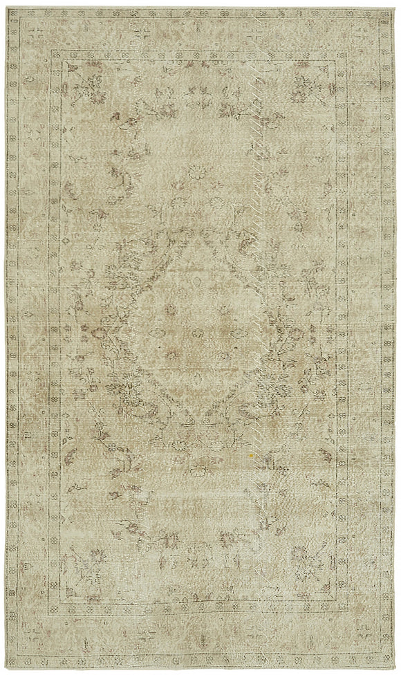 6' 1'' x 10' 1'' Hand-Knotted Turkish Vintage Rug