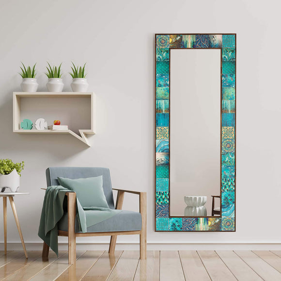 Evelina Decorative Wood Framed Wall Mirror For Living Room